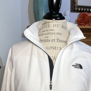North Face Zip Up jacket- WHT/BLK